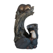Load image into Gallery viewer, Decorative Water Foutain With Otter Design, With Light And Pump, For Indoor And Outdoor - Brown