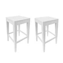 Load image into Gallery viewer, Counter Barstool (Set of 2), Rubber Wood - White