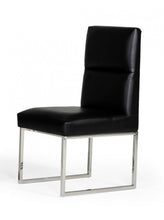 Load image into Gallery viewer, Tufted Faux Leather Dining Side Chairs (Set of 2) - Black