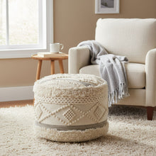 Load image into Gallery viewer, Wool Ottoman - Cream