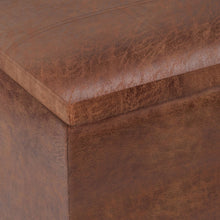 Load image into Gallery viewer, Rockwood - Upholstered Cube Storage Ottoman With Tray