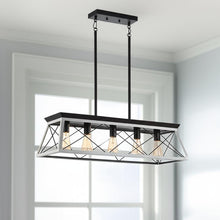 Load image into Gallery viewer, Five Light Metal Chandelier With Shades - White