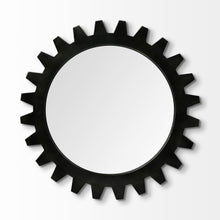 Load image into Gallery viewer, 26" Cog Round Metal Frame Wall Mirror - Black