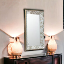 Load image into Gallery viewer, 24" Glass Framed Accent Mirror - Silver