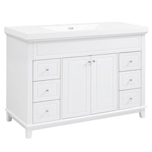 Load image into Gallery viewer, Bathroom Vanity With Sink, 6 Soft Close Drawers & Double Doors - White