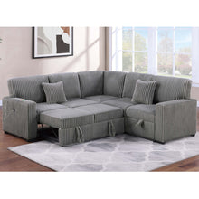 Load image into Gallery viewer, Convertible Sectional Upholstered Sleeper Sofa With Storage Chaise