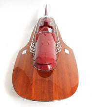 Load image into Gallery viewer, Ferrary Hydroplane RC Ready Boat Hand Painted Decorative Boat - Brown
