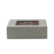 Load image into Gallery viewer, Modern 50, 000 Btu Square Fire Table With Propane Tank