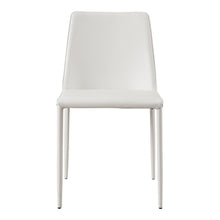 Load image into Gallery viewer, Solid Back Upholstered Faux Leather Dining Side Chairs (Set of 2) - White