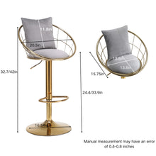 Load image into Gallery viewer, Unique Design Bar Chair, 360 Degree Rotation, Adjustable Height, Suitable For Dining Room And Bar