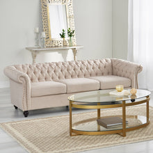 Load image into Gallery viewer, Chesterfield Style 3 Seater Sofa With Deep Button Tufting