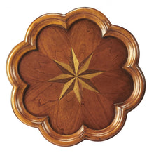 Load image into Gallery viewer, Wood Floral Top End Table - Medium Brown And Olive Ash