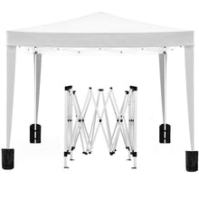 Load image into Gallery viewer, 10'X10' Folding Canopy With 4 Removable Sidewalls Outdoor Event Shelter UPF 50+ Gazebo Portable Tents For Parties Beach Camping Wedding Ez Pop Up Canopy 4 Pieces Weight Bag + Carry Bag