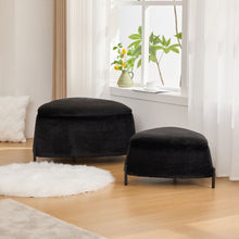 Load image into Gallery viewer, Upholstered Storage Ottoman Set With Reversible Lid