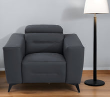 Load image into Gallery viewer, Italian Leather Power Recliner Chair - Dark Gray