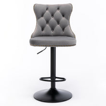 Load image into Gallery viewer, Swivel Barstools Adjusatble Seat Height, Modern Upholstered Bar Stools With Backs Comfortable Tufted For Home Pub And Kitchen Island (Set of 2)