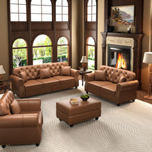 Load image into Gallery viewer, Upholstered Sofa With Nailhead Trim, Rolled Armrests With Ottoman