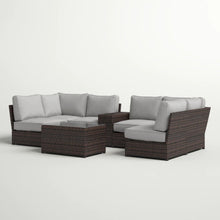Load image into Gallery viewer, Stylish Modular Wicker Patio Seating Group
