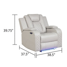 Load image into Gallery viewer, Benz - LED & Power Recliner Chair With Adjustable Headrest