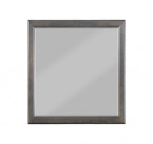 Load image into Gallery viewer, 38" Square Wood Framed Accent Mirror - Gray