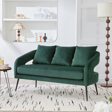 Load image into Gallery viewer, Open Back Loveseat Settee With 3 Pillows