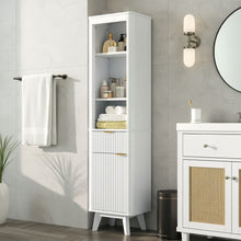Load image into Gallery viewer, Tall Bathroom Storage Cabinet With Adjustable Shelves And 1 Drawer & Door