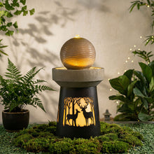 Load image into Gallery viewer, Outdoor Garden Lantern With Warm LED Light Deer Silhouette Decorative Landscape Light For Patio - White / Gray