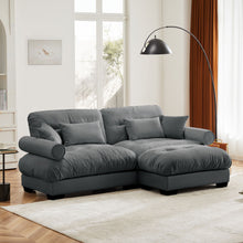 Load image into Gallery viewer, Super Comfort Oversized Modular Sectional Sofa With Movable Ottoman