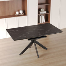 Load image into Gallery viewer, Modern Mid-Century Gray Dining Table Set With Extendable Design