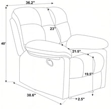 Load image into Gallery viewer, Devonaire - Manual Recliner With Padded Arms - Dark Brown