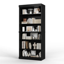 Load image into Gallery viewer, Adjustable Six Tier Library Bookcase - Black