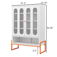 Load image into Gallery viewer, Modern Metal Shoe Cabinet With DoublebSided Doors And Adjustable Partitions