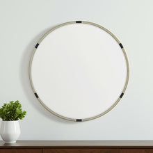Load image into Gallery viewer, 29" Metal Round Framed Accent Mirror - Gold / Black