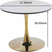 Load image into Gallery viewer, Tulip Table Mid-Century Dining Table With Round Table Top, Pedestal Dining Table, End Table Leisure Coffee Table