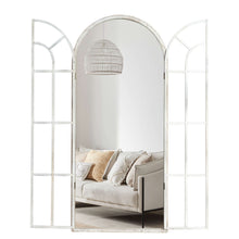 Load image into Gallery viewer, 71" Wood Arch Framed Full Length Mirror - White