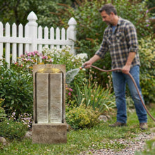 Load image into Gallery viewer, Modern Outdoor Water Fountain With LED Lights