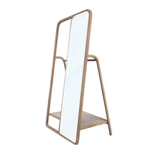 Load image into Gallery viewer, Clothes Hanger With Mirror, Large - Brown