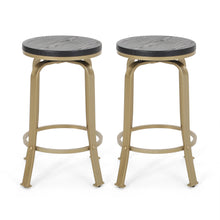 Load image into Gallery viewer, Modern Industrial Counter Stool Set With Swivel Function