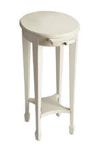 Load image into Gallery viewer, Oval End Table With Shelf - White