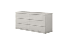 Load image into Gallery viewer, 63" Wood Six Drawer Double Dresser For Bedroom - Gray