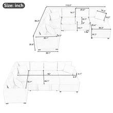 Load image into Gallery viewer, Sectional Sofa Pull-Out Sofa Bed Sleeper With A Storage Ottoman, Three Pillows And Charging Devices For Living Room