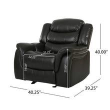 Load image into Gallery viewer, Classic Design Recliner, Upholstery Recliner, Glider Recliner - Black Berry