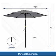Load image into Gallery viewer, Umbrella With Crank Lift & Tilt, UV-Resistant Canopy For Patio