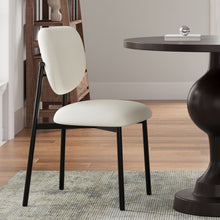 Load image into Gallery viewer, Modern Upholstered Dining Chairs With Metal Legs (Set of 2) - Beige