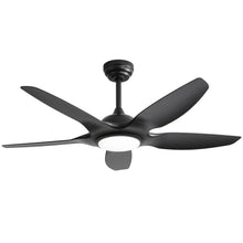 Load image into Gallery viewer, Ceiling Fan With Dimmable LED Light And Remote Control, 5 Blades DC Motor - Black