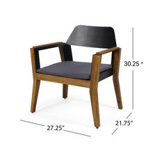 Load image into Gallery viewer, Soho - Transitional Style Outdoor Club Chair (Set of 2) With Cushions - Teak