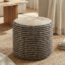Load image into Gallery viewer, Larissa - Handcrafted Round Braided Pouf