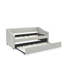 Load image into Gallery viewer, Upholstered Tufted Daybed With Drawers, Waved Arms