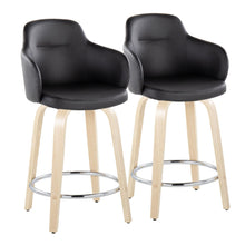 Load image into Gallery viewer, Boyne - Contemporary Fixed Height Counter Stool & Swivel With Round Footrest (Set of 2)