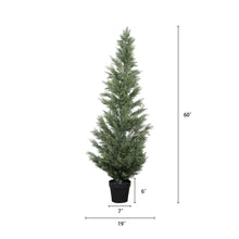 Load image into Gallery viewer, Realistic Artificial Cypress Tree, UV Resistant Indoor / Outdoor Topiary Plant For Decoration - Green Leaves